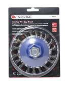 Кордщетка дисковая ''получаша''стальная витая для УШМ 115 мм Forsage F-BWD145