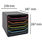 Блок из 4 лотков закрытый "BlackOffice Big Box Plus", 347x278x267 мм
