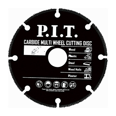 Диск отрезной по дереву для УШМ 125x22,2x1,2 мм 6T PIT ACTW07-0125