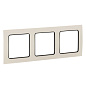 Стокгольм Рамка 3-местная белая с линией цвета черный EKF PROxima EZM-G-304-20