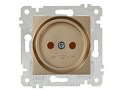 Розетка 1-ая, скрытая, без рамки, б/з, шторки, золото, RITA, 10 A, 250 V, IP 20, Mutlusan 22006060280