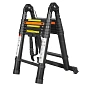 Лестница-стремянка телескопическая алюм. бытовая 2.2+2.2м, 7+7 ступ. RockForce RF-UP220-M
