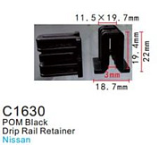 Клипса для крепления внутренней обшивки а/м Ниссан пластиковая, 100 шт Forsage C1630(Nissan)