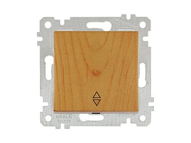 Выключатель проходной 1-клав., скрытый, без рамки, винт. зажим, дуб, RITA, 10 A, 250 V, IP 20, Mutlusan 22004030258