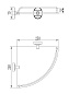 Полка в ванную угловая, сталь + стекло, хром Ledeme L1921-1