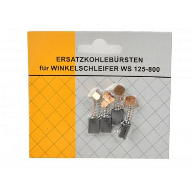 Электроугольная щетка 5х8x10 мм пружина, пятак-уши ''+'' для УШМ 125 мм, 4 шт. Geko G00474