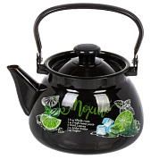 Чайник эмалированный с металлической ручкой 3 л, черный "Мохито" Керченский металлургический завод 42115-123/6-У4ЧрМох