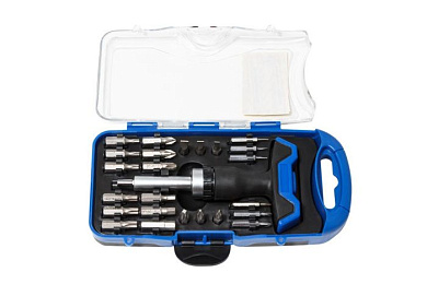 Отвертка реверсивная Т-образная с набором бит 25 пр. Partner PA-BX23025