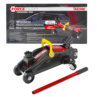 Домкрат подкатной гидравлический 2 т, 135-300 мм ForceKraft FK-TA82008
