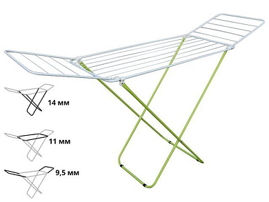 Сушилка для белья напольная, 16м, серия Maria, бело-зеленая, PERFECTO LINEA 46-001160