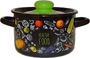 Кастрюля эмал цил Healthy food 1,5л ТМ Appetite Стальэмаль 1с15с/1_HF