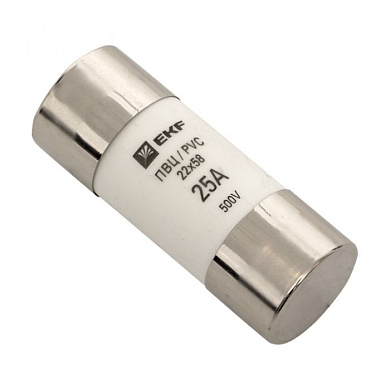 Плавкая вставка цилиндрическая ПВЦ (22х58) 25А EKF pvc-22x58-25