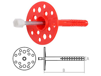 Дюбель для теплоизоляции 10х80 мм с металлич. гвоздем, термогол. 1000 шт в коробе Starfix SMW3-54070-1000