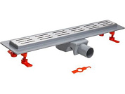 Сливной трап горизонтальный D 50, реш. нерж., сухой затвор, 65х600мм, AV Engineering AVE5016560