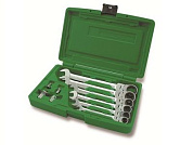 Набор комбинированных трещоточных реверсивных ключей 8-19 мм 10 пр. Toptul GAAI1003