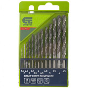 Набор сверл по металлу, 1,5-6,5 мм, 13 шт, Р6М5, Сибртех 72346
