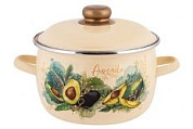 Кастрюля эмал сфер Avocado 5,5л TM Appetite Стальэмаль, Новокузнецкий филиал 1MC221P