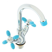 Смеситель для умывальника, цинк, хром Loffrey LF81010B