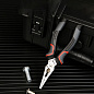 Длинногубцы Deli RS EDL0103, 160 мм, черный, красный