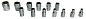 Набор инструмента 46 пр. 1/4'', 6-гран., 4-14 мм RockForce RF-2462-5