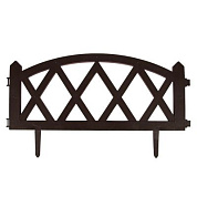 Забор декоративный "MODERN" №4, длина 4 м, выс. 0,35 м, шоколад, 5 шт Гарденпласт 50413