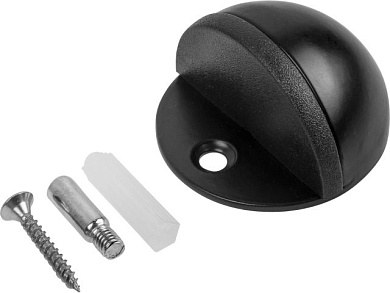 Упор дверной d-45 мм круглый чёрный Starfix SMF-69829-1