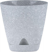 Горшок для цветов InGreen Amsterdam D140мм 1,35л с прикорневым поливом, светлый камень Пластик Репаблик IG629910025