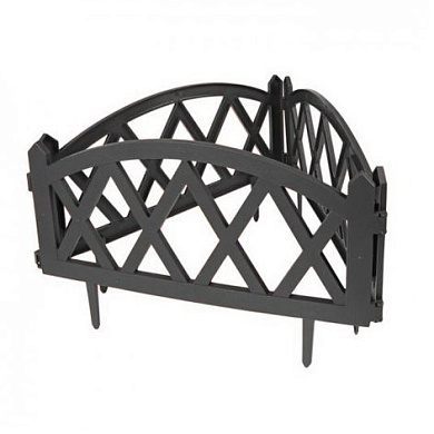 Забор декоративный "MODERN" №4, длина общ. 3 м, выс. 0,35 м, графит (компл. 5 шт.) Гарденпласт 50513