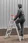 Стремянка складная алюминевая бытовая, 4 ступени Forsage F-TL603-4