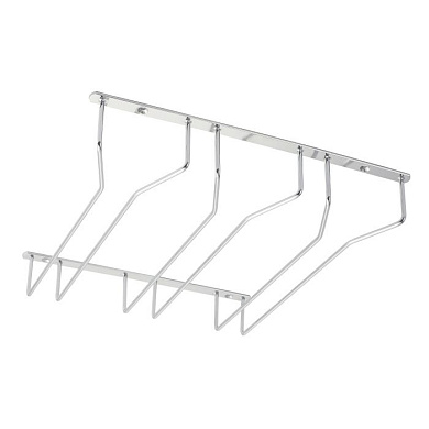 Держатель подвесной для бокалов трехрядный, белый AKS 123873