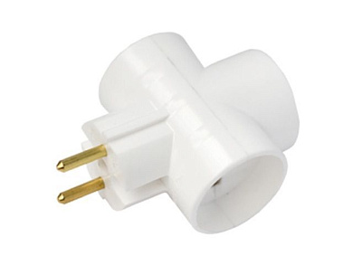 Разветвитель 3-местный, б/з, 16А, 250В, Bylectrica РВ16-378