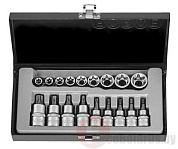 Набор головок Е10-Е24 и Т20-Т60 18 пр. 1/2"&3/8" Force 4192