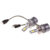 Автолампа-LED H7 26W 6000K 2500Lm 12/24V 1-конт АТОМ (C6) радиатор+вентилятор компл.2 шт SKYWAY S08701004