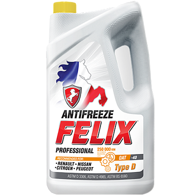 Антифриз TYPE D, в п/э кан. 5 кг FELIX 430206333