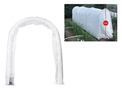 Парник "Большой", длина: 5 м, ширина: 90-150 см, высота: 120 см, диаметр дуги 10 мм ОСТРОВ КОМФОРТА 4814692000806