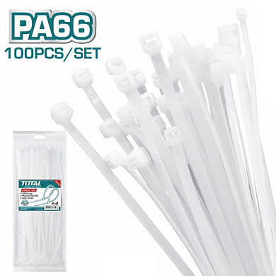 Хомут-стяжка кабельный 450мм TOTAL THTCT45076 (100 шт)