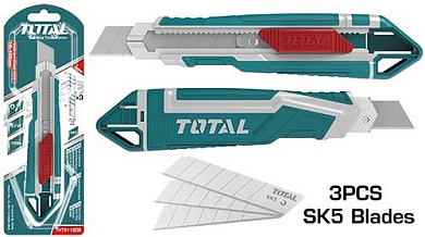 Нож канцелярский выдвижной TOTAL THT511836