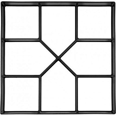 Форма для имитации плитки в свежем бетоне 400х400х40 мм PP Vorel 35063