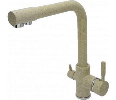 Смеситель для кухни с подключением к фильтру, латунь, песок GERHANS KK4055-3-21
