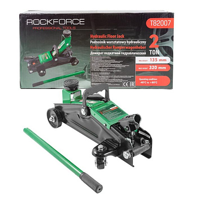 Домкрат подкатной гидравлический 2 т, 135-320 мм RockForce RF-T82007