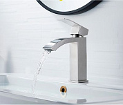 Смеситель для умывальника, нержавеющая сталь, сатин Ledeme L71017