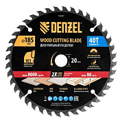 Пильный диск по дереву с гвоздями, ф185 х 20 мм, 40 зубов Denzel 733947