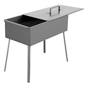 Коптильня двухъярусная 500 x 270 x 175 мм, 0,8 мм, с поддоном, на ножках, Россия Camping Palisad 69527