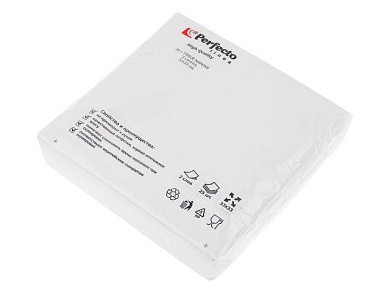 Салфетки бумажные PRO COLOUR, 25 шт., белые, PERFECTO LINEA 66-001263