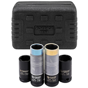 Набор ударные головки-экстаркторы 17, 19 мм, для литых дисков 17, 19 мм Forsage F-4035D