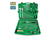 Набор инструментов 130 пр. 1/4''&1/2'' 6-гр. TOPTUL GCAI130T0