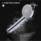 Душевая лейка 1 режим, "ручной душ", пластик, хром Ledeme L11