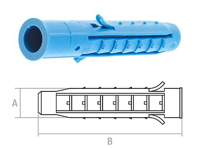 Дюбель распорный 8х30 мм четырехсегментный 500 шт Starfix SM-44315-500