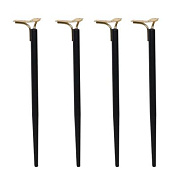 Опора мебельная DIANA h725, черный матовый/золото, 1 упак 4 шт., AKS 112514