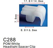 Клипса для крепления внутренней обшивки а/м Тойота пластиковая, 100 шт Forsage C0288(Toyota)